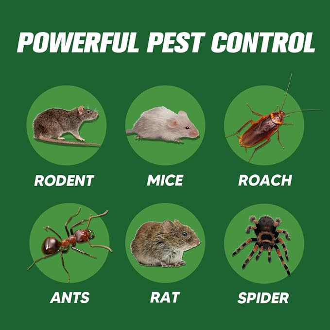 LAQDECDV Pest Control Pouches, Mouse Repellent, Rodent Repellent Indoor, Mice Repellant, Peppermint to Repel Spider, Roach & Ant, Rat Deterrent for House, Keep Mice Away, Covers up to 120 sq ft-8P