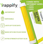 Trappify Hanging Fly Traps Outdoor: Fruit Flies and Flying Insect Trap for Indoor & Outdoor Use I Disposable Sticky Fly Trap Indoor House Pest Control (8 Pack)