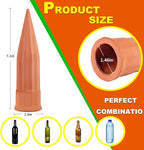 Self Watering Spikes -4 Pack Terracotta Plant Watering Stakes Devices Vacation Self-Watering Stakes for Indoor/Outdoor Plants