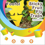 Fruit Fly Traps Fungus Gnat Traps Yellow Sticky Bug Traps 36 Pack No Harm and Odorless for Indoor Outdoor Use Protect The Plant