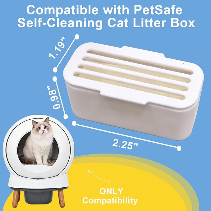 6 Pack Pet Odor Eliminator Compatible with PetSafe SmartSpin Self-Cleaning Cat Litter Box Self-Cleaning Cat Litter Box, Odor Removing Gel Deodorizer Replacement,Odors Control
