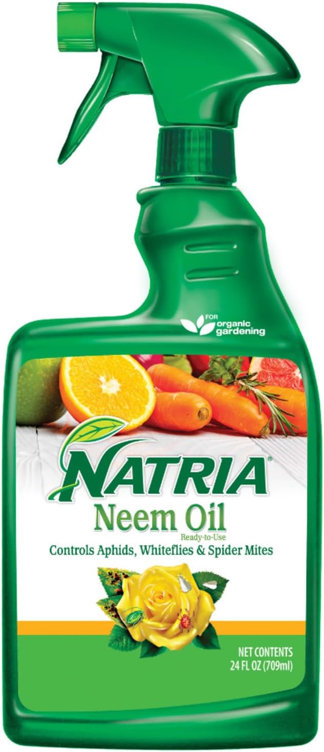 Natria Neem Oil Spray for Plants, Pest and Disease Control, 24-Ounce, Ready-to-Use, Pest Control Spray