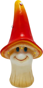 Solar Garden Large Mushroom Decor Outdoor Statue - Mushroom with LED Waterproof Sculptures Lights, Cute Mushroom Pond/Yard Statues Outside Decoration, Home, Lawn, Patio, Resin Fairy Ornament