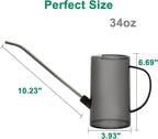 Small Watering Can for Indoor Plants, Long Spout Watering Can Indoor with Sprinkler Head 34oz