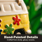 The Bridge Collection Hippy Vehicle Planter Pot (Yellow Bus - Hanging)