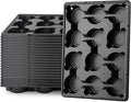 RooTrimmer 12 Cell Round Nursery Pot Trays Thickened Durable Seedling Pots Shuttle Carrying Trays for Holding 4 Inch Nursery Pots (16.85" × 12.6", 20-Pack)