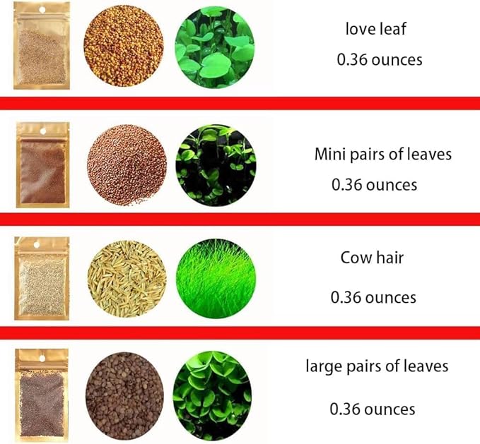 4 Bags Aquarium Plant S.e.e.ds, not Artificial Plastic Plant, Fish Tank Live Grass for All Substrate