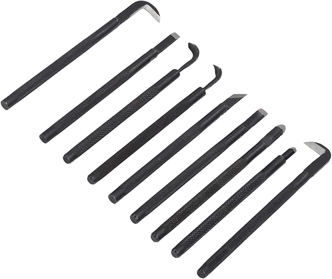 Professional Bonsai Tool Set 9PCS with Anti Slip Handle and Storage Bag for Pruning Shaping and Carving