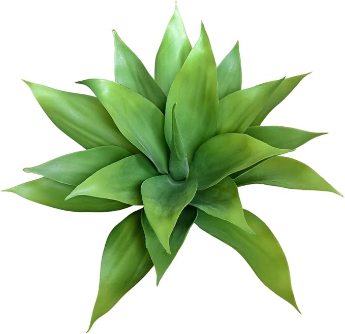 Artificial Agave Plants, 13.8Inch Realistic Faux Plant for Indoor Outdoor Home Decor, Green