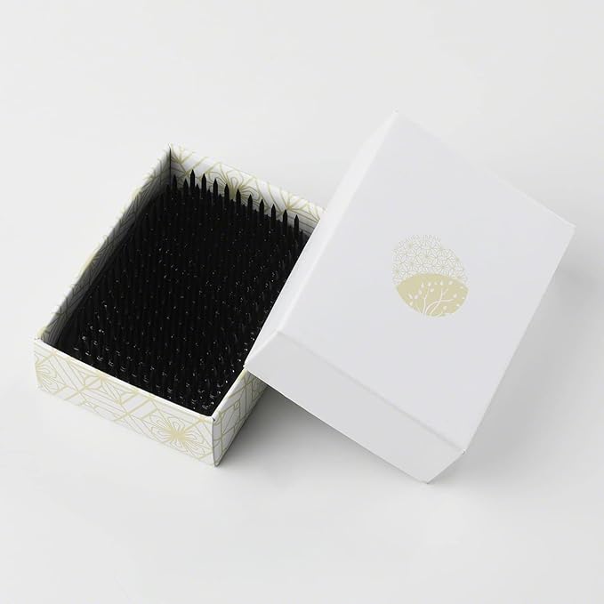 Wazakura Japanese Black Ikebana Kenzan Flower Holder Rectangular Square, Made in Japan Floral Arranging Pin Frog Tool - 2.6 in (68mm), Black