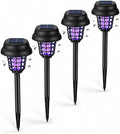 2026 4Pack Mosquito Repellent Outdoor Patio,Solar Bug Zapper Outdoor Mosquito Zapper for Moths,Gnats,Flies,Small Flying Insect,Gnat Killer for Vegetable Beds,Electric Fly Zapper for Backyard,Garden
