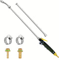 Sprayer Wand,Adjustable Universal Sprayer with 3/8" Brass Barb, Stainless Steel Replacement Sprayer Wand with Shut off Valve (44 Inches Sprayer Wand)