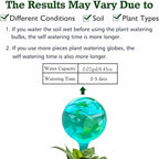 Plant Self Watering Globes, Large 12pcs Flower Automatic Watering Bulbs, Plastic Plant Flower Self Watering Devices, Garden Self Watering Planter Insert for Daily Vocation Watering, Forgetful Gardener