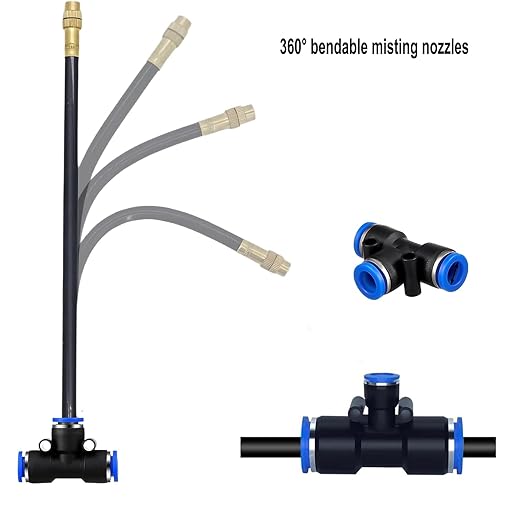 Drip Irrigation System for Garden, 50 ft Garden Watering System Drip Irrigation Kit, with 18pcs 360° Bending Mister Nozzles, for Lawn Yard Flower Green Houses Plants