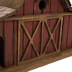 Glitzhome Bird Houses for Outdoors, 20.67" H Rustic Wooden Bird House Barn Design Hand Painted Birdhouse Extra-Large Bird Houses for Outsides