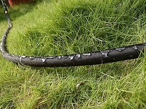 LINEX Flat Soaker Hose 150 ft for Garden Beds, Drip Hose 1/2'' x 75 ft 2 Pack Save Water 80%, Heavy Duty Irrigation Sprinkler Hose