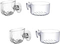 4 Pcs Aquarium Plant Pot Planter, Glass Fish Tank Plants Holder, Aquarium Decoration Plant Cup with Suction Cups for Fishes Tank Ornament Aquarium Décor Plastic Plants Fish and Aquatic Pets