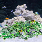 8PCS Betta Fish Tank Decorations Aquarium Decorations Artificial Plastic Plants Ornament for Hiding Fish Reptil