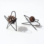 4 Black Air Plants Stand Desktop Geometry Airplants Holder Air Ferns Display Rack Air Tillandsia Metal Base Ornament for Plants