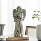 Rezpuao Solar Angel Statue for Outdoor, Angel Figurine with Resin, Outdoor Decor for Patio Lawn Yard Porch, Garden Gift