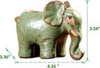DIYOMR Small Ceramic Planter Pot, 4.3" Vintage Bronze Animal Planters Ceramic Flowerpot Succulent Pots Cactus Pot for Office Home Desktop Decor - Plants Not Included (Elephant Pot)