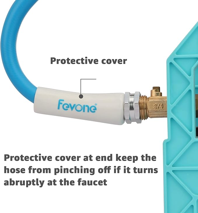 Fevone 75 ft Garden Hose No Kinking, Flexible Water Hose, Drinking Water Safe Hose, 5/8 Inner Diameter Hose, 3/4 Aluminum Fittings