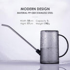 Watering Can Indoor, Small Watering Cans for House Plants, Succulents and Flowers, Long Spout, 1 Liter, with Bonus Plant Mister Spray Bottle