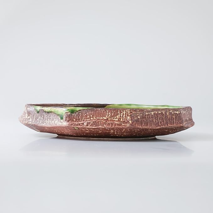 Wazakura Minoyaki Series Round Ikebana Flower Vase Made in Japan, Arrangement Pottery Supplies - Lily Pad