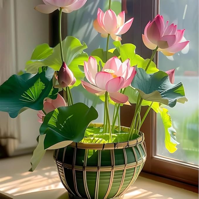60pcs Mix Bonsai Lotus Seeds for Planting in Water Bowl Lotus Seed Water Lilys Flower Plant for Ponds and Gardens