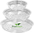 TRUEDAYS 15 Pack(6 inch/8inch/10inch) Clear Plant Saucers Flower Pot Tray Excellent for Indoor & Outdoor Plants