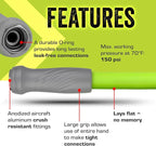 Flexzilla Garden Lead-in Hose with SwivelGrip, 5/8 in. x 10 ft., Lightweight All-Weather Water Hose, Durable and Flexible, Leak-Free Connections