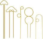 5PCS Gold Metal Trellis for Potted Plants, Plant Support Stake for Climbing Plants Indoor, Small Plant Support for Garden Indoor Houseplant, Flower Orchids Monstera Hoya Pothos Philodendron