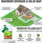 Nature’s Dome Pest Control Spray 1 Gallon | Natural Ant Killer & Bug Spray for Indoor & Outdoor Use | Eco-Friendly Bug Spray for Flea, Ticks, Ant & Mosquitos | Safe for Pets and Kids