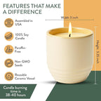 Modern Sprout - 2-in-1 Soy Candle & Planter - 3-Pack Indoor Set (Violet Hour, in The Weeds, Golden Moments) 6 Oz Scented Candles with Lavender, Sage & Mint Seeds – 38–40 Hr Burn Each
