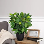 GnFlus Fake Plant 15.7" Artificial Plants Indoor Small Ficus Potted Plants Silk Plants Faux Topiary Plant for Home Bathroom Bedroom Dining Room Kitchen Window Shelf Desk Centerpieces Tabletop Decor