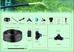 New drip Irrigation kit, Automatic Garden Watering System, Quick Connector and 360-degree Bending Dropper atomizing Copper Nozzle, Garden Plant Lawn Courtyard Watering System. (100FT)