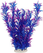 2 pcs Aquarium Decor Plastic Plants Extra Large 21 Inches Artificial Fish Tank Plants Tall Fish Tank Decorations Artificial Green Water Plants (Purple)