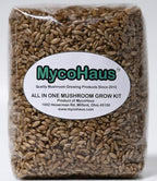 MycoHaus Mushroom Growing Kit | Sterilized Rye Grain | Magic Indoor Grow Bags for Mushrooms | Shroom Home Cultivation Magic Supplies | Without Spores | Without Injection Ports | 2 Pound (4 Pack)