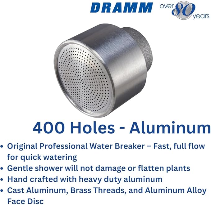 Dramm 12342 400DC Nozzle, Metallic Aluminum, Twin