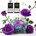 Preserved Real Rose in Glass with Scented Candles for Mom Her Wife Girlfriend Grandma Birthday Anniversary Romantic