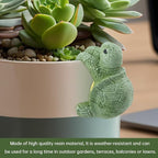 Turtle Flower Pot Hugger Decoration, Green Resin Hanging Planter Ornament, About 2.75 in Tall, for Pot Edge Terrarium Shelf and Patio Decor, 1 Pack