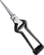 Professional Bonsai Trimming Scissors 7" [Extra Pointed Tips] Made in JAPAN, Plant Trimming Shears, Hand Forged Japanese Carbon Steel Blade, Spring Loaded Handle, Black