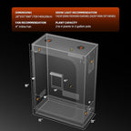 Spider Farmer 4.6x2.3 Grow Tent 2025 New, 55"x28"x80", with Hook for Controller and Power Strip, Enlarged View Window, 1680D Thicken Mylar Canvas for Indoor Hydroponic Growing SF2000, SE4500, G4500