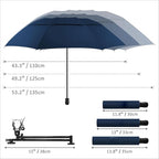 Patio Umbrellas UPF 50+ 360 ° Adjustable Shade Umbrella,Beach Umbrella with Universal Clamp,Beach Clamp on Umbrella,suitable for Patio,beach chairs,golf carts, wheelchairs,carts,bleachers,camping and fishing