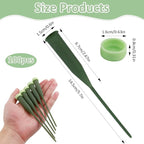 100 Pack 6" Floral Water Tubes with Caps, Single Stem Hydration Flower Tube for Fresh Roses, Buds, Bouquets, Flower Arrangement and Florists, Leak-Proof Supplies for Event Wedding Planner, DIY Lovers