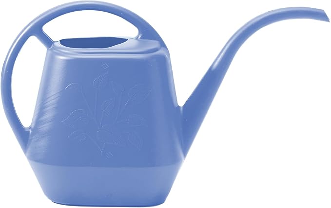 Bloem Aqua Rite 1.1 Gallon (144 Fl Oz) Peri-Blue Resin Watering Can for Indoor and Outdoor Use