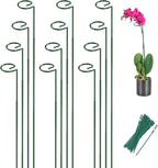 Joyhalo 12 Pack Plant Stakes, Adustable 36 Inch Plant Support Stakes, Flower Stakes with 24 Twist Ties, Garden Sticks for Plants Hibiscus, Sunflower, Red Hot Poker, Hydrangea, Tomato, Sapling Etc