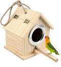 Tfwadmx Wooden Bird House Hanging Birdhouse for Outside Wooden Nests Box Garden Patio DIY Decorative for Wren Swallow Sparrow Hummingbird Finch Throstle (M)