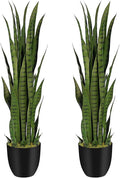 3ft Artificial Snake Plant – 36in Faux Sansevieria Plants, Fake Floor Plant for Indoor Outdoor