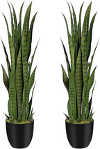 3ft Artificial Snake Plant – 36in Faux Sansevieria Plants, Fake Floor Plant for Indoor Outdoor